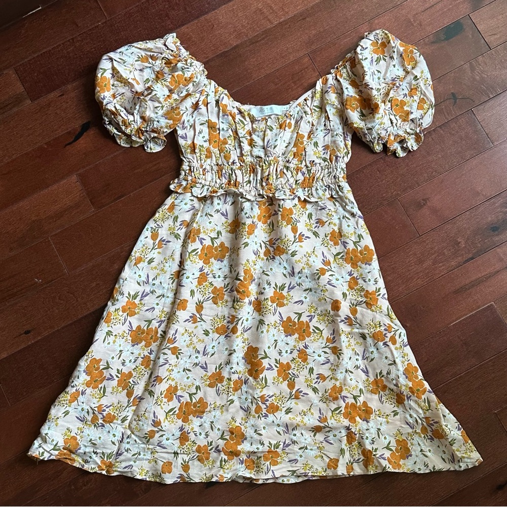 Astr White Ruffled Sundress